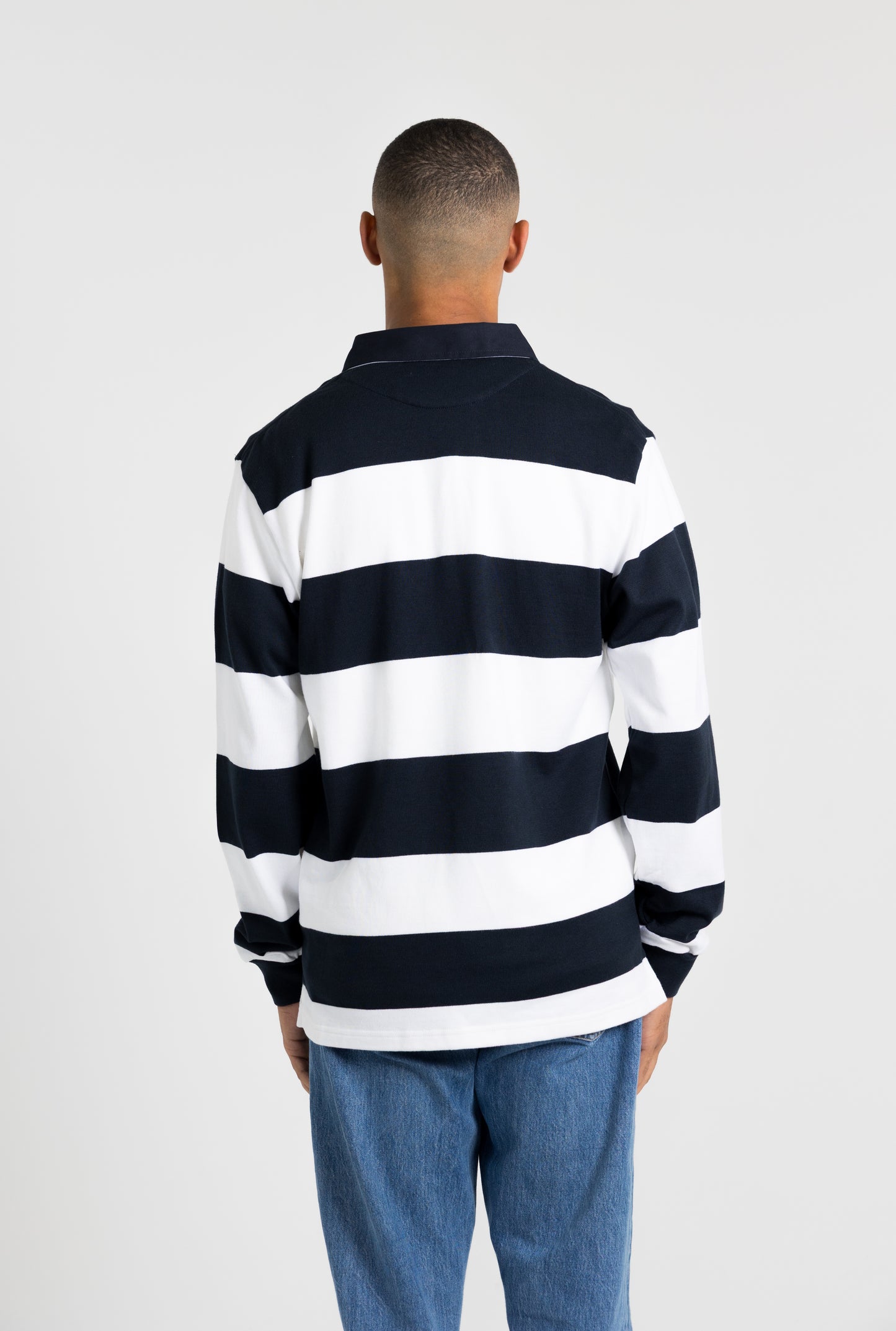Slim Fit Rugby Navy/White