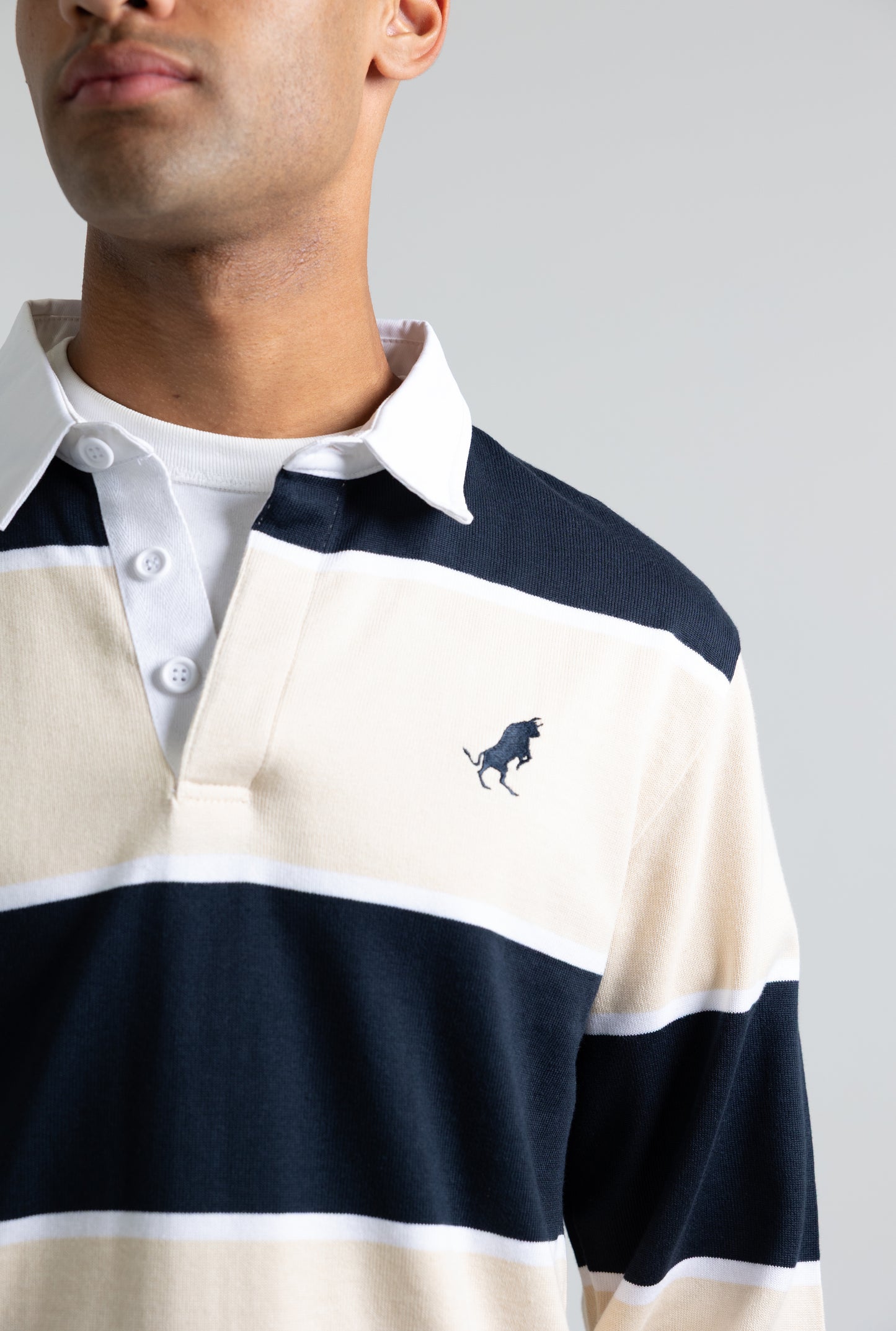 Slim Fit Rugby Navy/Bone